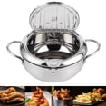 thumbnail image 2 of Japanese Style Mini Stainless Steel Frying Pot with Thermometer Induction Cooker Compatible Stainless Steel Frying Pot, 2 of 5