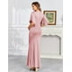 thumbnail image 3 of Vestido largo de maternidad AISWI Maxi con faja de flores rosa empolvado, 3 of 6