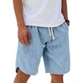 thumbnail image 4 of Kinrui Shorts for Men Casual 9" Elastic Waist Drawstring Summer Beach Shorts with Pocket XL, 4 of 8
