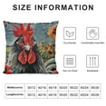 thumbnail image 5 of Farm Rooster Pillow Covers with Welcome to The Funny Farm Quote Print Pillow Cases  for Farmhouse Décor Housewarming Gifts Linen Cushion Cover, 5 of 5