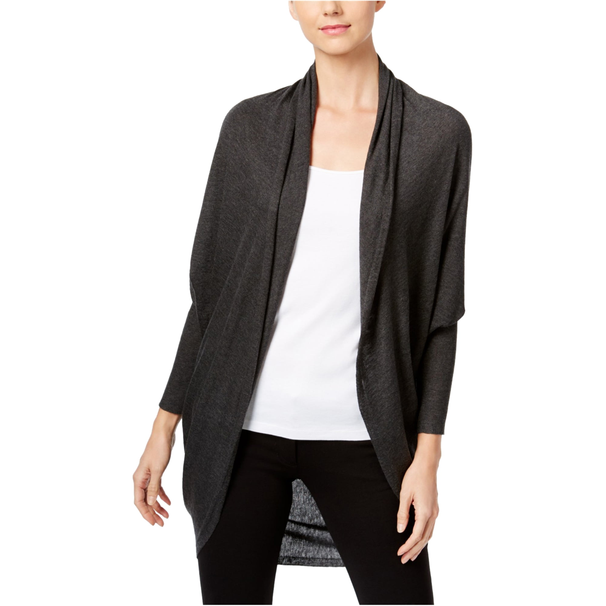 Eileen Fisher Womens Large Knitted Cardigan Sweater Black L 