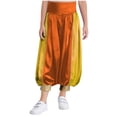 thumbnail image 2 of inhzoy Boys Arabian Prince Kids Satin Trousers Party Bell Bottoms Outfit Yellow 6, 2 of 5