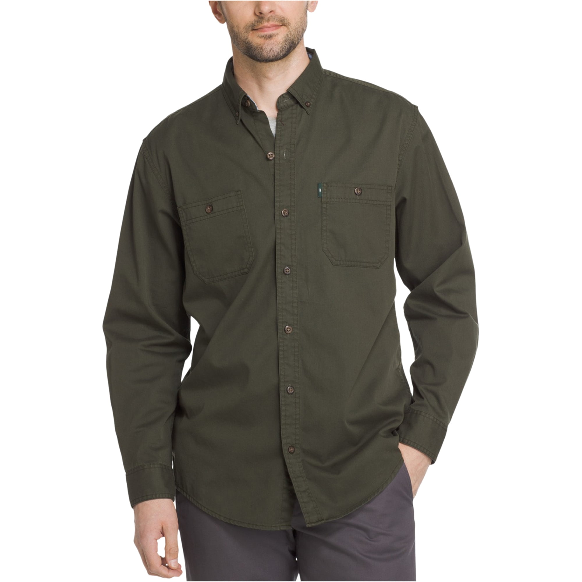 G.H. Bass - G.H. Bass & Co. Mens Stretch Twill Button Up Shirt