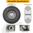 thumbnail image 2 of WEIZE 15x6.00-6 4Ply Lawn Mower Front Tire 15x6-6 Tractor Garden Tires Fits For 100 and 300 Craftsman Riding Lawn Mowers 3" Centered Hub 3/4" Bushing Set Of 2, 2 of 7