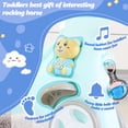 thumbnail image 5 of iYofe Rocking Horse for Toddlers Balance Bike Ride On Toys with Push Handle, Backrest and Balance Board for Baby Girl and Boy, Blue, 5 of 8