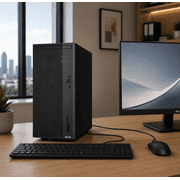ASUS V500 Home & Business Tower Desktop, Intel Core i7-13620H(10 Cores, Up to 4.9GHz) Processor, 32GB DDR5 RAM, 1TB PCIe SSD, HDMI+DP Dual Monitor Support, Wi-Fi 6E, Wired KB & Mouse, Windows 11