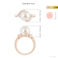 thumbnail image 5 of Angara Classic South Sea Cultured Pearl Bypass Ring in 14K Rose Gold for Women | June Birthstone Jewelry for Her, 5 of 8