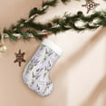 thumbnail image 7 of Daiia Lavender Flowers Print Christmas Stocking，18"Large Knitted Xmas Stocking for Kids, Family Stocking for Fireplace Christmas Holiday Party Decoration, 7 of 7