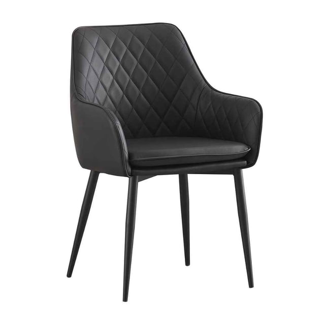 SILLA OCASIONAL LÓVAN PU NEGRO PATA NEGRA