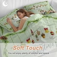 thumbnail image 4 of Christmas Green Bedding Duvet Cover Set Queen Size 4 Pieces Dwarf Elf Soft Twill Plush Quilt Cover, Include 1 Duvet Cover 1 Flat Sheet And 2 Pillow, 4 of 7