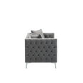 thumbnail image 6 of Home Square 2 Piece Velvet Fabric Loveseat and Chair Set in Gray, 6 of 11