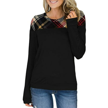 round neck loose fitting star long sleeve t shirts