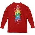 thumbnail image 2 of Halloween Rainbow Heart Unicorn Costume Pony Youth Long Sleeve T Shirt Red YXL, 2 of 2
