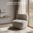 thumbnail image 3 of BELLEZE Modern Upholstered Swivel Accent Chair with Hidden Storage, 360° Rotating Chair, Easy Assembly Compact Chair for Living Room, Bedroom, Office, Space-Saving Design - Beige, 3 of 7