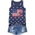 thumbnail image 3 of Camiseta Sin Mangas con la Bandera Estadounidense para Mujer, Camisetas Sin Mangas del 4 de Julio para Mujer, Camisetas Patrióticas con la Bandera de EE UU, Chaleco Azul 5 L, 3 of 5