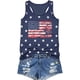 thumbnail image 3 of Camiseta Sin Mangas con la Bandera Estadounidense para Mujer, Camisetas Sin Mangas del 4 de Julio para Mujer, Camisetas Patrióticas con la Bandera de EE UU, Chaleco Azul 5 M, 3 of 5