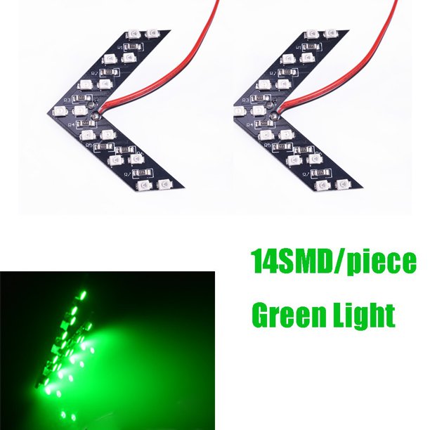 14SMD LED Panel De Flecha Para Coche Espejo Retrovisor Indicador De Señal De Giro Luz Del De