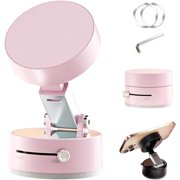 Netruna Phone Holder, Netruna Airgrip Pro, Netruna Fold Stand, Double-Sided Vacuum Magnetic Phone Stand - (Pink)
