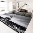 thumbnail image 4 of Black Area Rug Eiffel Tower in Paris 4x6ft Rugs for Living Room Machine Washable -Non Slip Floor Rug - Printed Pattern Indoor Carpet for Bedroom Dining Room, 4 of 8