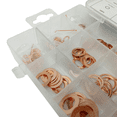 thumbnail image 3 of kfykfyk 150Pcs Copper Gasket Oil Seal Box O-Type Seal Gasket Mechanical Seal Adhesive Seal Oil Cleaning Machine Combination Kit, 3 of 5