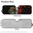 thumbnail image 6 of Uorisanigo Mexican Flag Windshield Sun Shade Compatible with 2018-2023 Jeep Wrangler JL 4XE Gladiator JT, Accessories Foldable Windshield Sunshade Sun Visor Blocks UV Rays, Shield Protection, 6 of 7