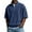 Navy01, variant on Dwelliawo Short Sleeve Polo Shirts for Men Golf Colorful Stand Collar Shirts with Collar Heavyweight Casual Tshirts Big and Tall Quarter Quarter Zip Waffle Shirt Navy L