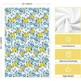 thumbnail image 6 of Lemon Blue Flowers Floral Summer Kitchen Towels Dish Towels, 18x26 Inch Seasonal Decoration Hand Towels Set of 2, 6 of 6