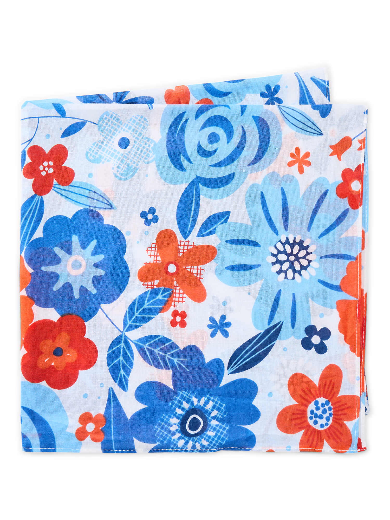 Fourth of July Women’s USA Flowers Bandana from Way to Celebrate, One Size, Multi