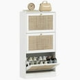 thumbnail image 1 of HOMCOM Rattan Shoe Storage Cabinet Organizer with 3 Flip Drawers, 1 of 10