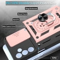 thumbnail image 5 of for Samsung Galaxy A25 5G Phone Case with Screen Protector*2 with Slide Camera Cover, 360°Rotation Ring Kickstand [Military Grade] Case for Galaxy A25 5G Case,Rose Gold, 5 of 14