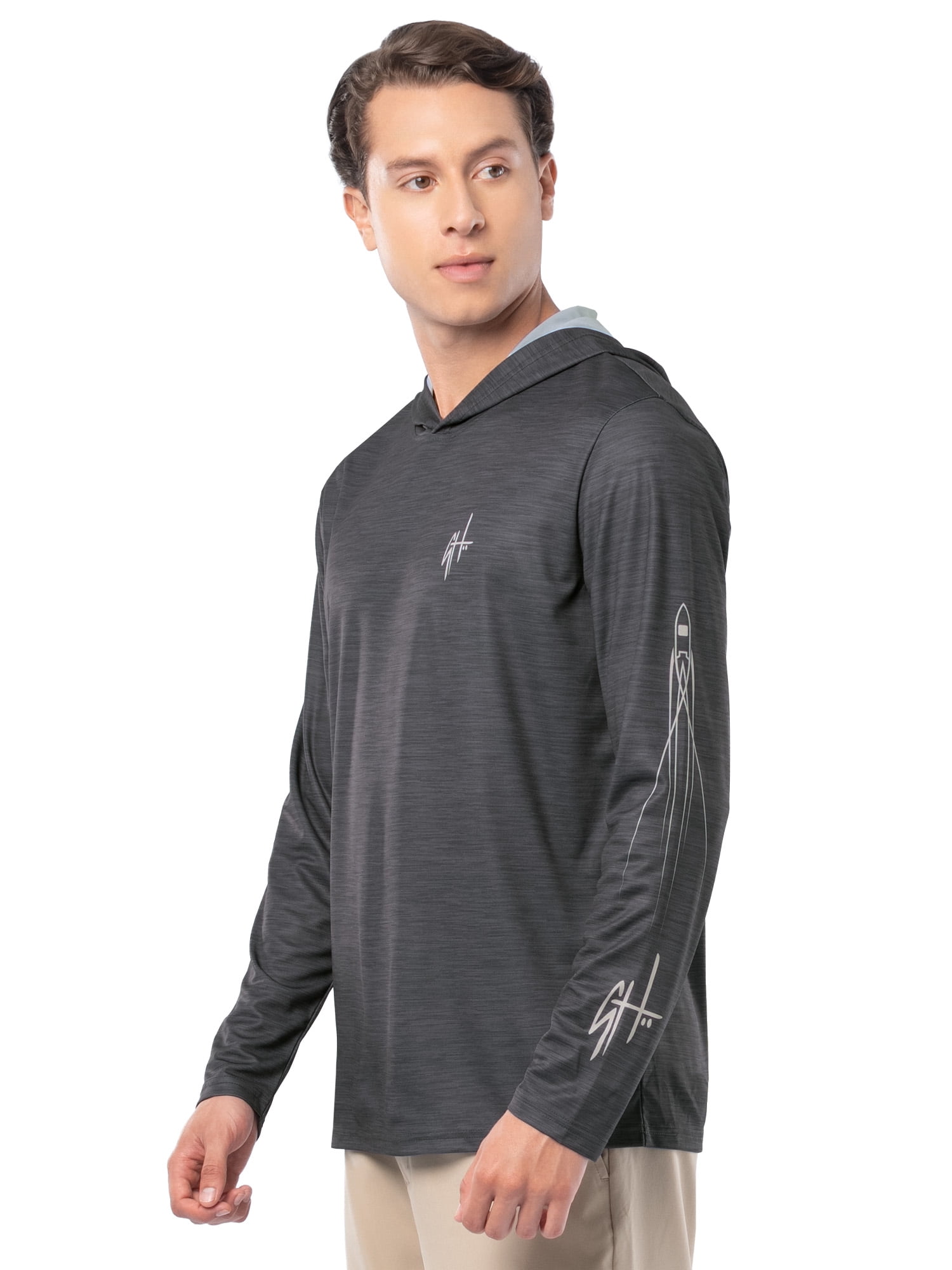 GH BY GUY HARVEY Men's Long Sleeve Sun Protection Northern Three Hoodie