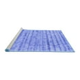 thumbnail image 2 of Ahgly Company Machine Washable Indoor Square Abstract Blue Contemporary Area Rugs, 5' Square, 2 of 4