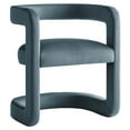 thumbnail image 6 of Winslow Barrel Performance Velvet Dining Chair in Cadet Blue, 6 of 10