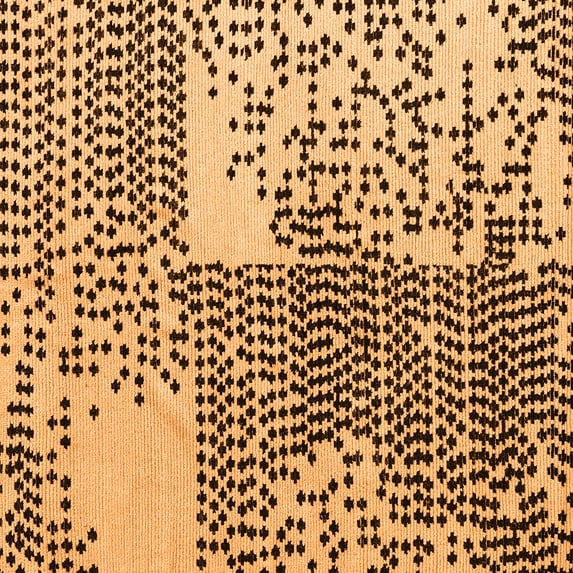 Ahgly Company Indoor Square Abstract Orange Modern Area Rugs, 3' Square
