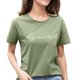thumbnail image 1 of Gibobby Blusa Casual de Mujer Mujeres Casual Letras Impresión Diaria Camisas Cuello Redondo Manga Corta Camiseta Suelta Tee Tops Túnica Blusa(Verde,XL), 1 of 5