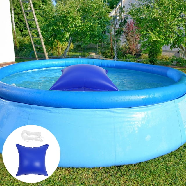 ETHZZLE Winter Pool Pillow Inflatable Durable Blue PVC Cushion for Above Ground Swimming Pools
