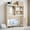 Natural White, variant on TY Arts & Culture 26in Desktop Bookshelf Wood Desk Hutch Organizer with 4 Shelves Natural Wood