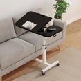 thumbnail image 4 of Mobile Computer Desk Study Table Laptop Stand Shelf Bedside Table Laptop Adjustable Desk PC Bed Table For Home Room Furniture My Lux Decor Round, 4 of 10