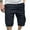 Navy, variant on Enjoytime Mens Cargo Shorts Solid Color Elastic Waist Straight Casual Gym Shorts with Pockets for Workout Running Black L