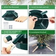 thumbnail image 4 of Soporte para árbol de Navidad Blissun Green para árboles reales de hasta 8 pies, 4 of 8
