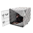 thumbnail image 5 of Cartoon Dog Crate Cover, Poodle Dog Paws Hearts Funny Animal Girls Puppy Illustration, Easy to Use Pet Kennel Cover Small Dogs Puppies Kittens, 7 Sizes, Dark Blue Grey and Pale Pink, by Ambesonne, 5 of 6
