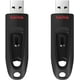thumbnail image 1 of Unidad flash USB SanDisk Ultra de 64 GB, paquete de 2 unidades, USB 3.0 130 MB/s, 1 of 3