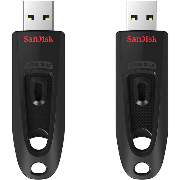 Unidad flash USB SanDisk Ultra de 64 GB, paquete de 2 unidades, USB 3.0 130 MB/s