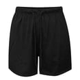 thumbnail image 3 of Ulitacool Summer Shorts For Women High Waist New Solid Color Drawstring Outdoor Shorts Trend Clothing S S Black, 3 of 5