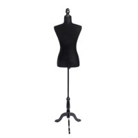 Ktaxon Female Dress Form Pinnable Mannequin Body Torso with Wooden Tripod Base Stand