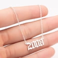 thumbnail image 2 of SmartBy 1980-2019 Birth Year Number Charm Pendant Stainless Steel Chain Necklace Jewelry, 2 of 8