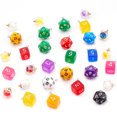 thumbnail image 5 of 19.5~28x15~21x14.5~20mm 30Pcs 3 Style Acrylic Pendants with Iron Finding Dice Mixed Color hole: 2mm 10pcs/style, 5 of 7