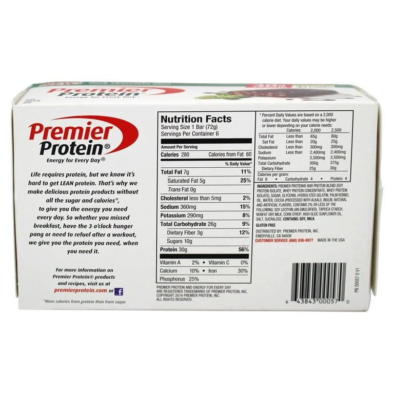 Premier Protein Bars Nutrition Facts Besto Blog