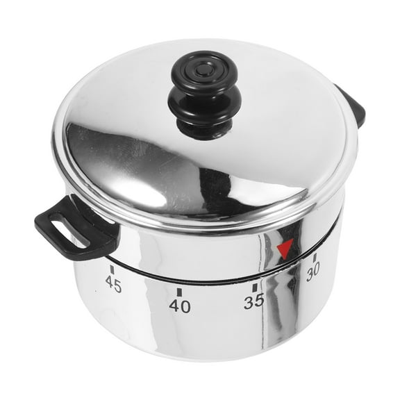 LEORX 1Pack Minute Kitchen Timer Mechanical Silver for Baking with Loud Alarm for Parents