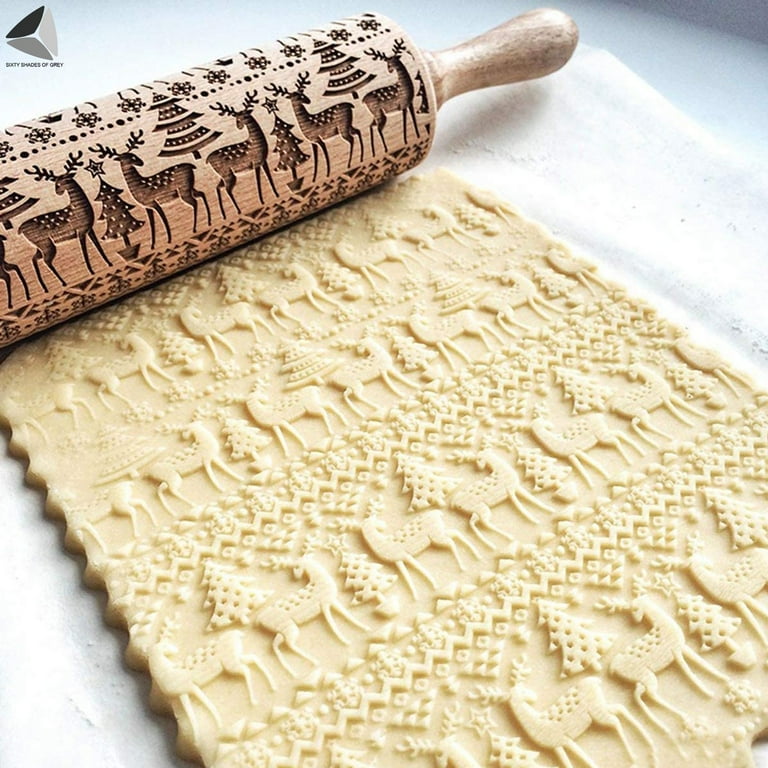 Snowflake 3 Embossed Rolling Pin Embossing Christmas Pattern